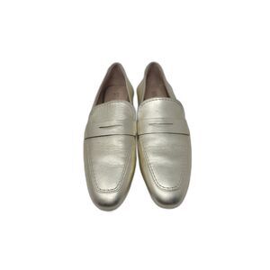 Stuart Weitzman Jet Loafer Gold Leather Flats